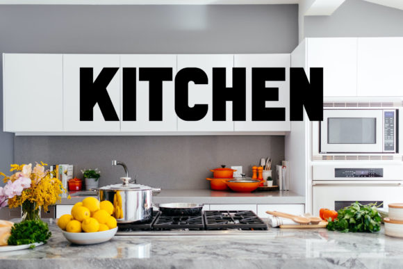 Kitchen: A Bold Typography Choice for Modern Designers