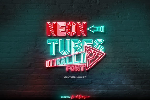 Neon Tubes Kalli: Retro Magic for Bold Design Projects