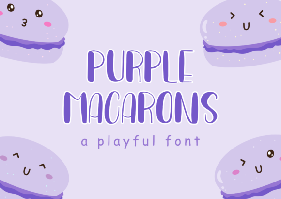 Purple Macaroon: A Modern and Whimsical Display Font for Creative Projects